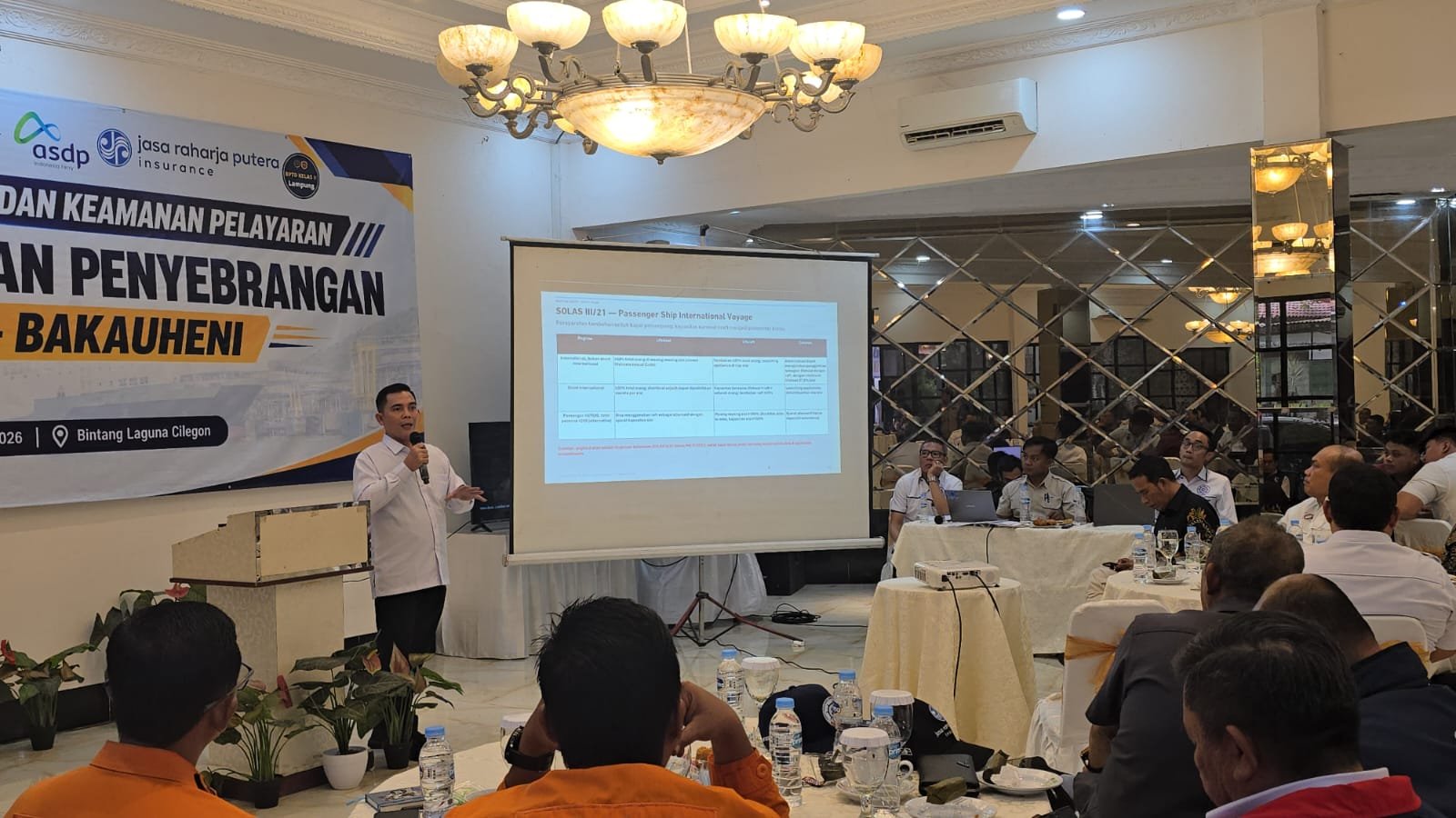 Alumni Poltekpel Banten Dr.(Cand) Capt. Adi Wijaya Jadi Narasumber Keselamatan Penyeberangan Merak–Bakauheni