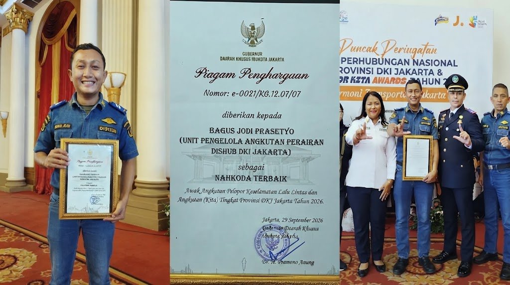 Bangga! Alumni CAKS 2009 Capt.Bagus Jodi Prasetyo Raih Penghargaan Nahkoda Terbaik Tingkat Provinsi DKI Jakarta Tahun 2026